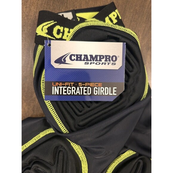 New Champro Football Girdle Pants Padded Youth Large Black Football Compression - Picture 4 of 6